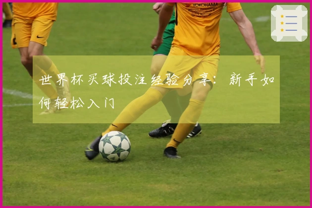 世界杯买球投注经验分享：新手如何轻松入门